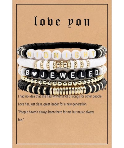 Friendship Bracelets for Women and Men Layered Beaded Bracelet for Party Gifts for Preppy Jewelry Black $5.71 Bracelets