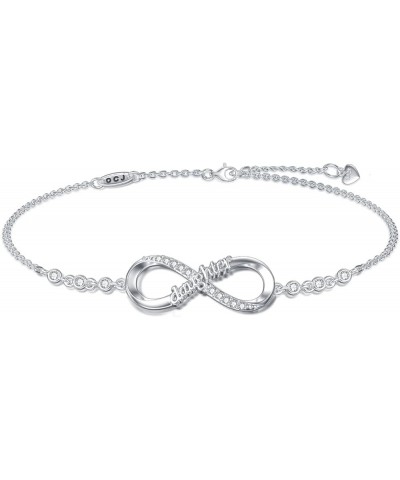 Infintiy Symbol Birthstone Charm Link Bracelet Christmas Gifts for Women 925 Sterling Silver Adjustbale Bracelet Jewelry Birt...