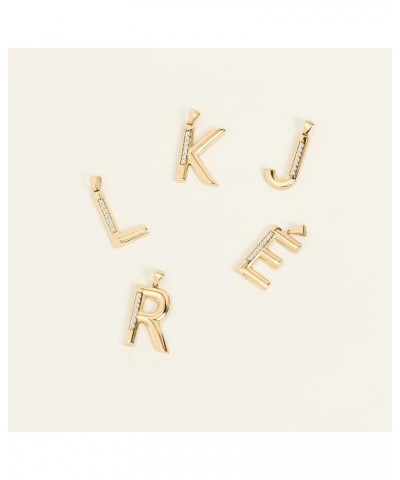 14K Gold Initial Pendant for Women | Alphabet Letter Charms, A-Z, All Letters, Cubic Zirconia J $71.82 Pendants