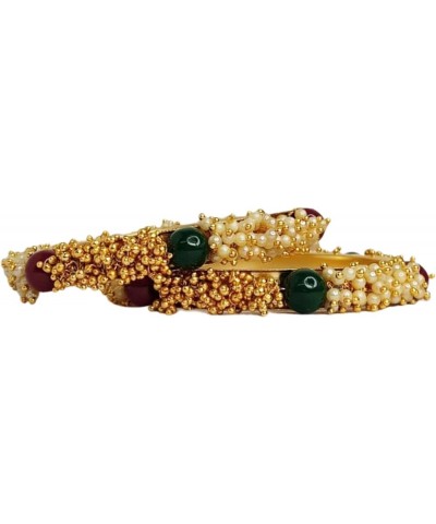 Indian Stylish Traditional Bangles Set Jewelry for Girls and Women Gold 2 (Set of 4 Pcs) 2-10 $11.26 Bracelets