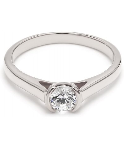 1-5 Carat (ctw) White Gold Round Cut LAB GROWN Diamond Solitaire Engagement Ring (Color D-E Clarity VS1-VS2) 4.5 White Gold $...