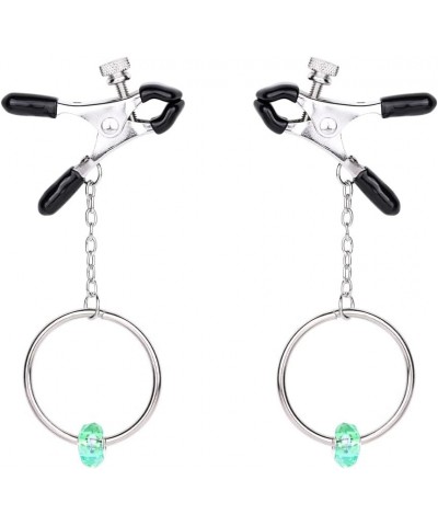 O-Ring Bead Nipple Clamps Non-Piercing Adjustable Silver Nipple Clip with Chain Women Body Jewelry Acessories for Decoration ...