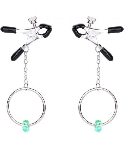 O-Ring Bead Nipple Clamps Non-Piercing Adjustable Silver Nipple Clip with Chain Women Body Jewelry Acessories for Decoration ...