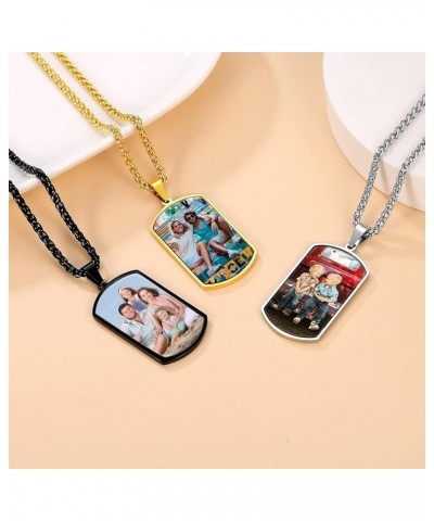 Picture Necklace Personalized Custom Dog Tag/Disc/Heart Pendant Picture Jewelry Engraved Memory Chain with Photo Name Customi...