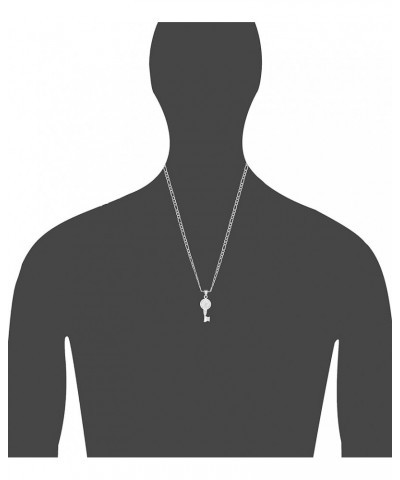 Sterling Silver Saint Benedict Key Medal Reversible Charm Pendant Necklace With 24" Sterling Silver Figaro Chain $9.04 Necklaces