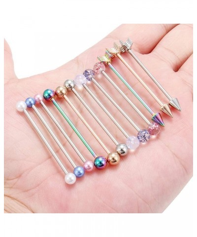 14 Gauge Arrow Industrial Barbell Cartilage Earring Body Piercing Jewelry 1 1/2 Inch(38mm) 12PCS - Mix Colors 2 $7.79 Body Je...