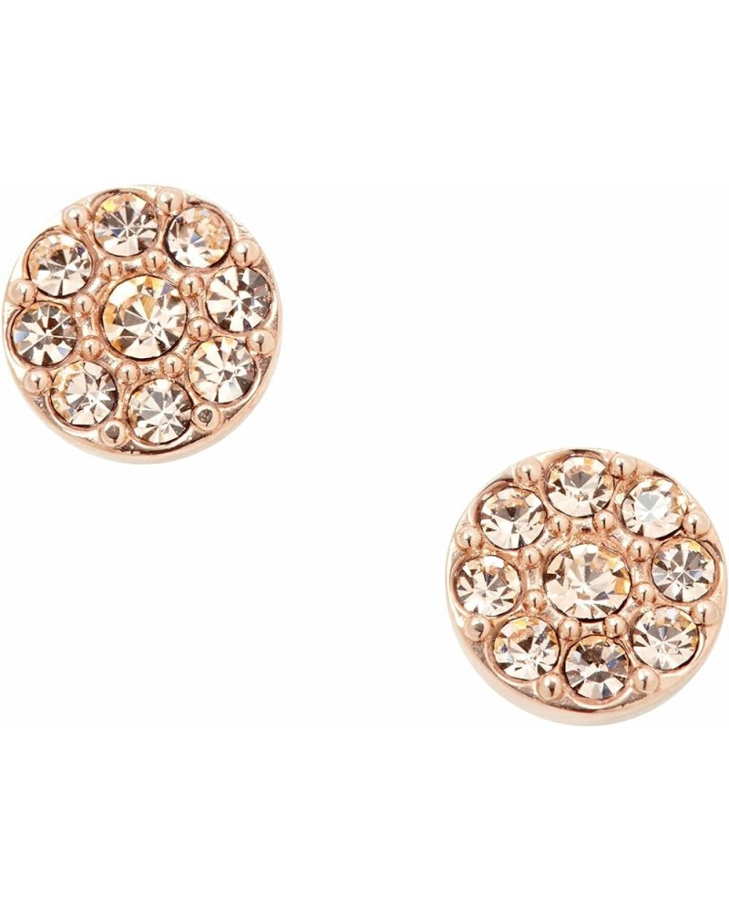 Women's Sterling Silver or Stainless Steel Stud Earrings for Women Rose Gold Rose Gold Glitz Disc $13.71 Earrings