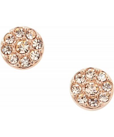 Women's Sterling Silver or Stainless Steel Stud Earrings for Women Rose Gold Rose Gold Glitz Disc $13.71 Earrings