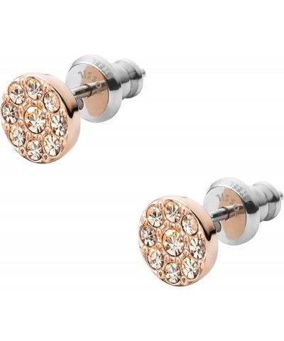 Women's Sterling Silver or Stainless Steel Stud Earrings for Women Rose Gold Rose Gold Glitz Disc $13.71 Earrings