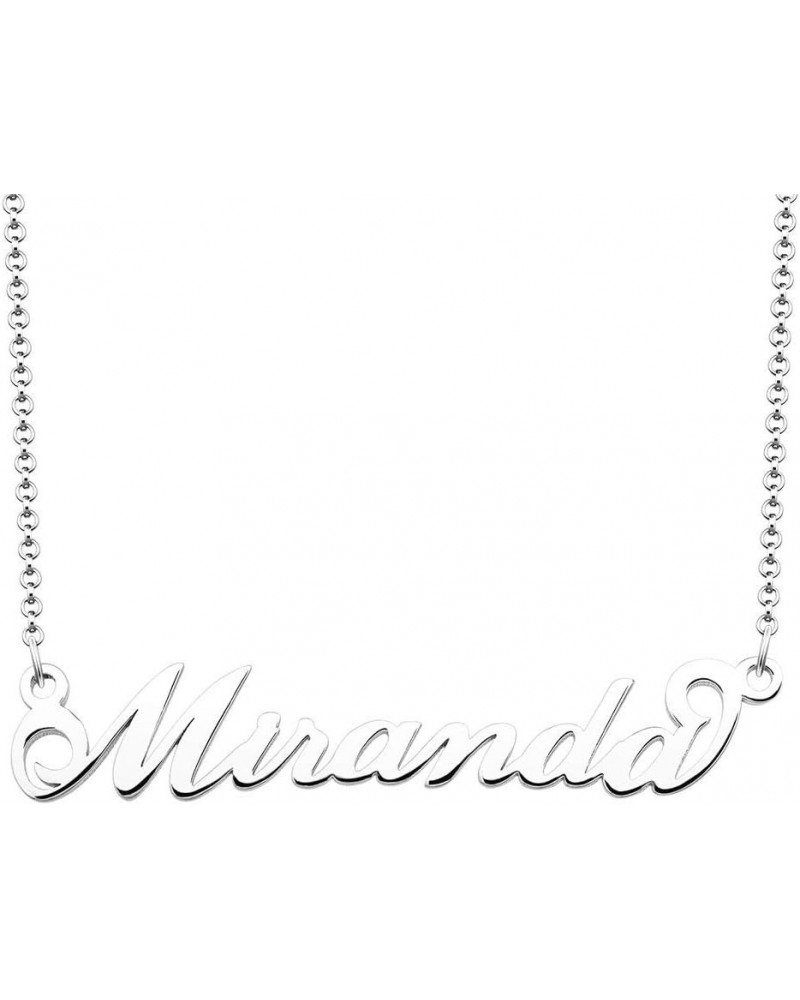 Personalized Name Necklace Sterling Silver Pendant Customized Custom Miranda (316 Stainless Steel) $10.99 Necklaces