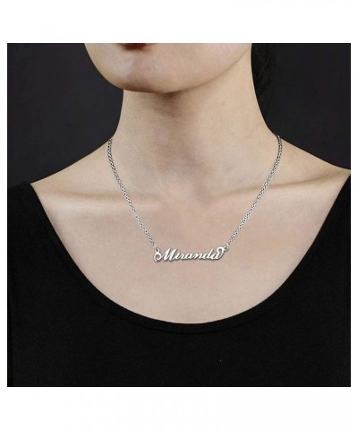 Personalized Name Necklace Sterling Silver Pendant Customized Custom Miranda (316 Stainless Steel) $10.99 Necklaces