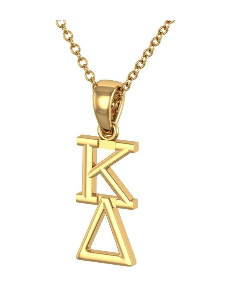 Kappa Delta Vertical Yellow Gold Plated Sterling Silver with 18" Chain $19.25 Necklaces