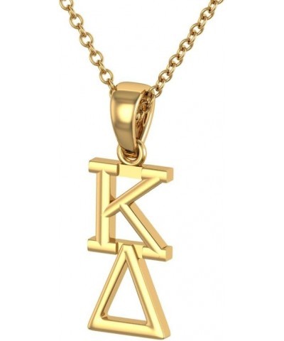 Kappa Delta Vertical Yellow Gold Plated Sterling Silver with 18" Chain $19.25 Necklaces