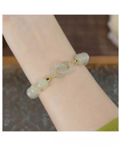 Women's Ancient Style Friends Bangles Imitation Jade Bracelets Elegant Wristbands Elastic Hand Rope Bangles $6.26 Bracelets