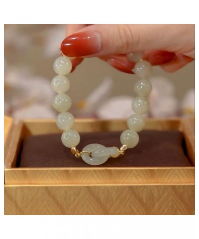 Women's Ancient Style Friends Bangles Imitation Jade Bracelets Elegant Wristbands Elastic Hand Rope Bangles $6.26 Bracelets