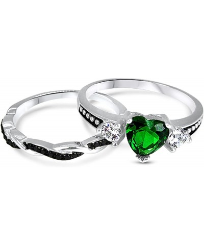 His Hers Weddings Unique TRIO Bridal Set for Her Wedding Band for Him Her 10 - His 9 $51.29 Sets