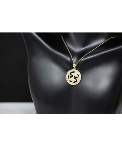 14k Yellow Gold Zodiac Pendant Necklace 16.0 Inches Pisces $92.39 Necklaces