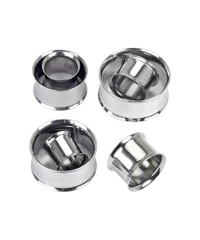 Pair of Double Flared Flesh Tunnels Up to 2" 316L Surgical Steel 1&5/8" (42mm) $16.23 Body Jewelry