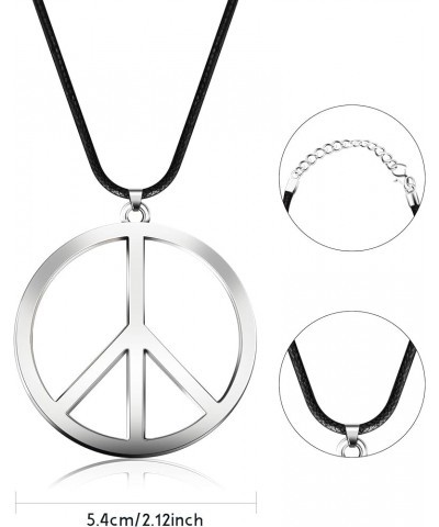 1 Piece Metal Peace Sign Pendant 1960s 1970s Hippie Party Accessories Necklace Silver $7.66 Necklaces