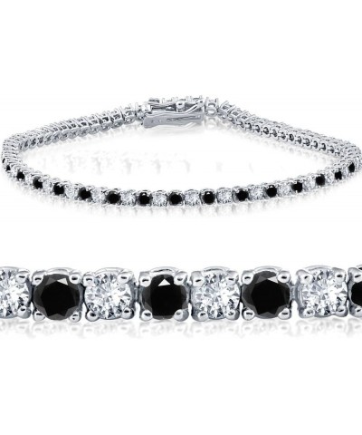 3ct Black & White Diamond Tennis Bracelet 7" 14K White Gold (K-L-I2,I3) $469.80 Bracelets