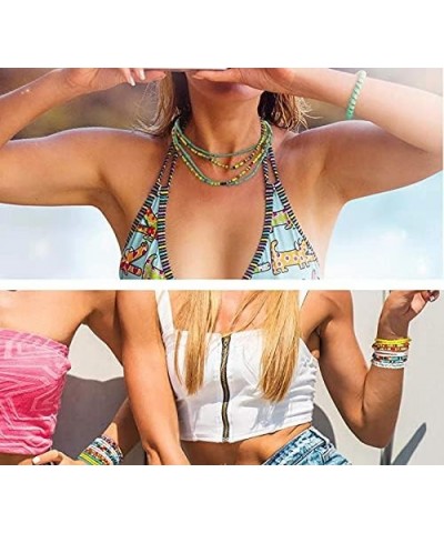 African Waist Beads Chain for Women,Layered Belly Bead Chains Plus Size Multilayer Body Chain Colorful Summer Bikini Jewelry ...