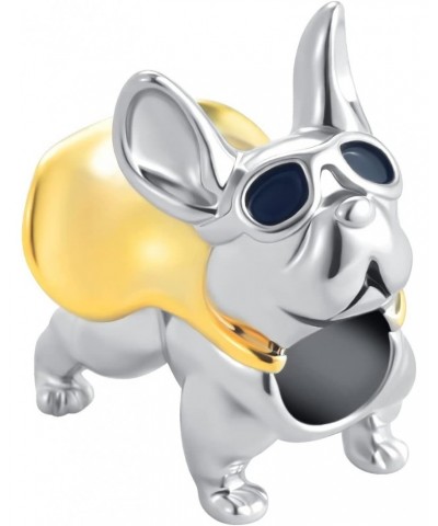 Bulldog Puppy Dog Charm Germany Bulldog Animal Pet Bead Bead for Pandora Bracelet Christams Gift $8.84 Bracelets