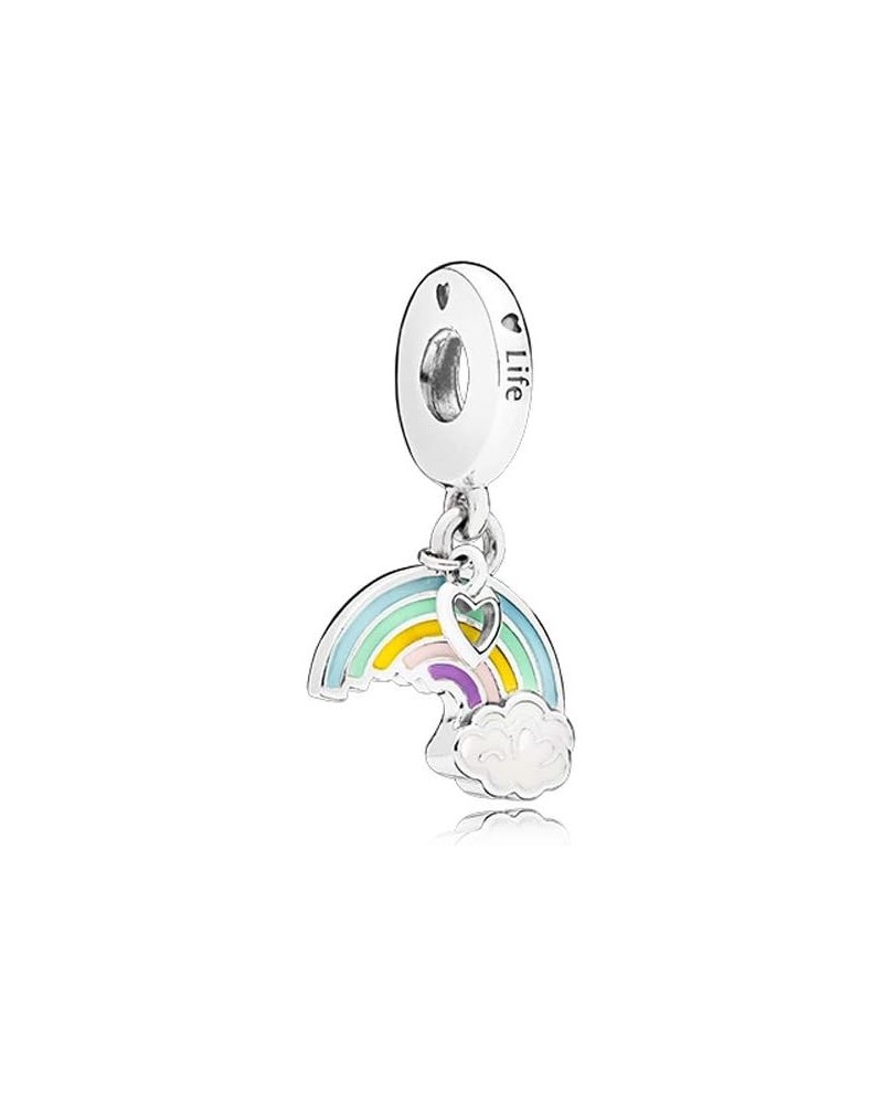 Rainbow of Love Charm, Mixed Enamel,100% Authentic 925 Sterling Silver Dangle Charms Bracelets $10.00 Bracelets