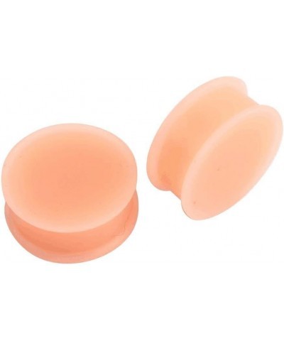 Flesh Skin Colored Ear Gauges Silicone Double Flared Plugs Tunnels Expanders Stretcher Hide Retainer Body Piercing Jewelry So...