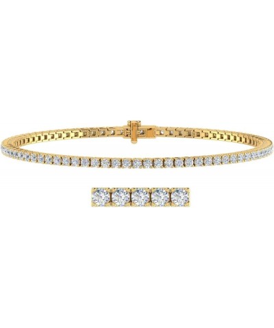 2 to 7 Carat Diamond Tennis Bracelet in 14K Gold (7 Inch) - IGI Certified (I1-I2 Clarity) Yellow Gold 2.0 carats $777.10 Brac...