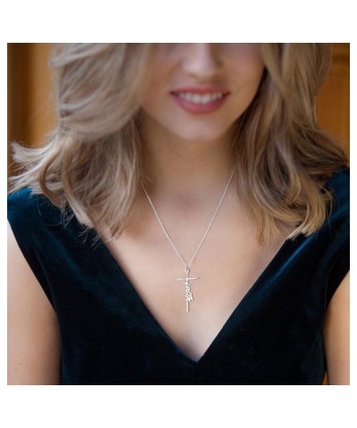 Cross Necklace for Women Religious Gifts Cross Necklace Chain Faith Cross Pendant Necklace for Teen Girls dream $11.96 Necklaces