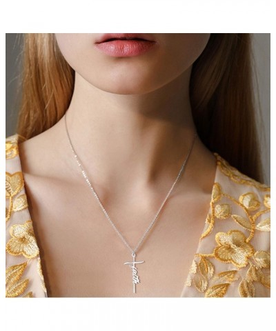 Cross Necklace for Women Religious Gifts Cross Necklace Chain Faith Cross Pendant Necklace for Teen Girls dream $11.96 Necklaces