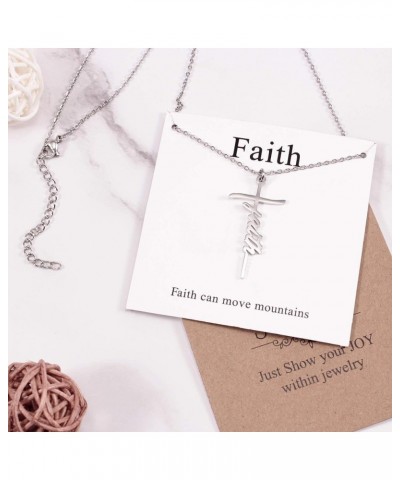 Cross Necklace for Women Religious Gifts Cross Necklace Chain Faith Cross Pendant Necklace for Teen Girls dream $11.96 Necklaces