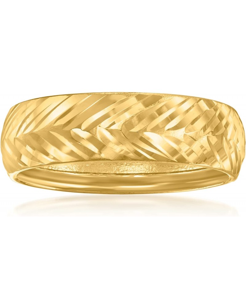 Canaria 10kt Yellow Gold Chevron-Pattern Ring $42.64 Rings