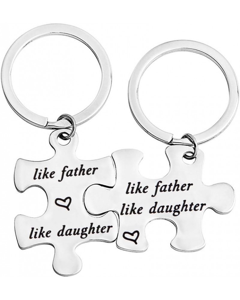 Father Daughter Keychain Set Like Father Like Daughter Puzzle Keychain Set Of 2 Father's Day Gift For Daddy Daughter Like Fat...