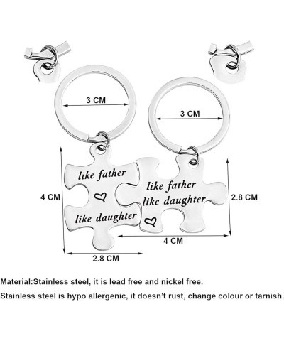 Father Daughter Keychain Set Like Father Like Daughter Puzzle Keychain Set Of 2 Father's Day Gift For Daddy Daughter Like Fat...