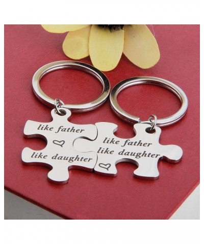 Father Daughter Keychain Set Like Father Like Daughter Puzzle Keychain Set Of 2 Father's Day Gift For Daddy Daughter Like Fat...