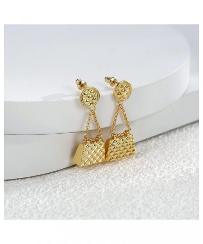 14K Gold Plated 925 Sterling Silver Dangle Earrings in White Gold and Yellow Gold Mini Gold Drop Earrings for Women E0530 $12...