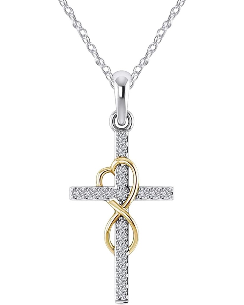 Sterling Silver Cross Necklace for Women Men Necklaces for Teen Girls Gifts for Christmas, Birthday or Anniversary $4.43 Neck...