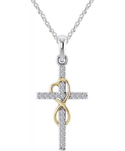 Sterling Silver Cross Necklace for Women Men Necklaces for Teen Girls Gifts for Christmas, Birthday or Anniversary $4.43 Neck...