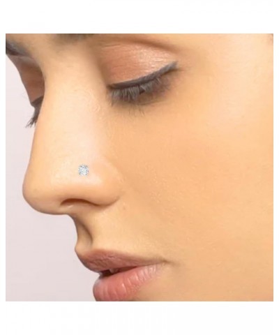 IGI Certified Real Diamond Nose Stud With Twist Back 14K Gold Nose Stud in 18g & 20 Gauge/Diamond Nose Ring For Women/Diamond...