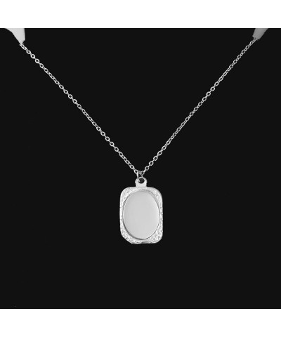 WLLAY Vintage Ancient Mirror Pendant Necklace Long Chain For Women Jewelry Gift B:silver $8.15 Necklaces