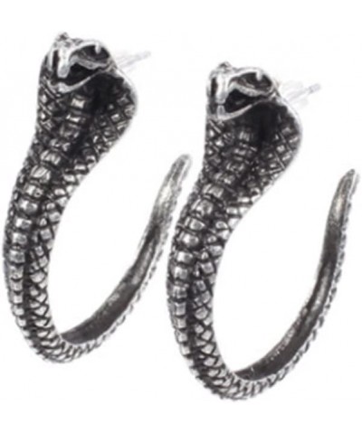 Vintage Statement Earrings For Women Girls Exaggerated Punk Style Snake Stud Earrings Party Jewelry Silver $6.59 Earrings