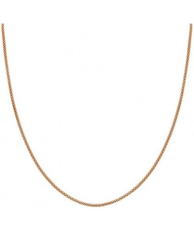 14k Rose Gold over Italian Silver 1.6mm Popcorn Chain Vermeil Necklace 30 Inch $13.57 Others