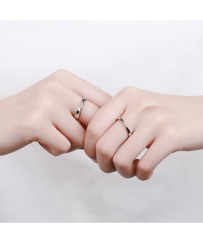 [New] Promise Rings, Sterling Silver Couple Rings, Adjustable, Infinity, I Love You Wedding Rings $6.26 Rings