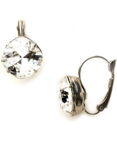 Single Drop Crystal Earrings Crystal Clear Antique Silver-Tone $18.43 Earrings