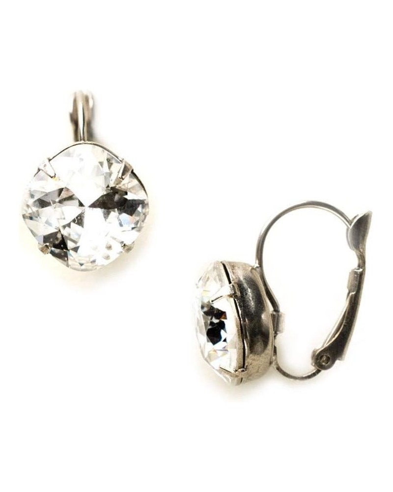 Single Drop Crystal Earrings Crystal Clear Antique Silver-Tone $18.43 Earrings