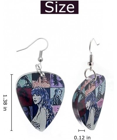 TS Eras 1989 Earrings Album Inspired Lover Heart Dangle Earrings Concert Merch Outfit Gifts for Girls Music Fans A: Guitar Pi...