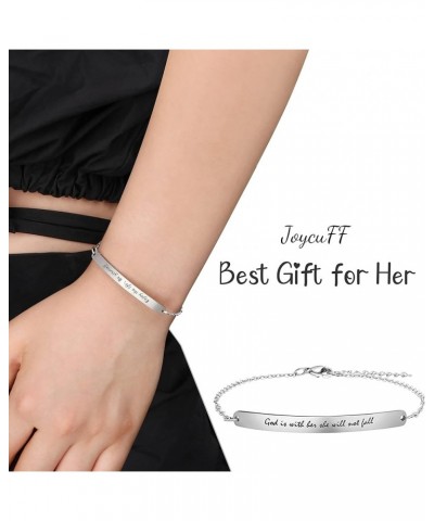 Personalized Gifts for Women Motivational Friendship Bracelets Inspire Mantra Message Engraved You fu*king got this $9.84 Bra...