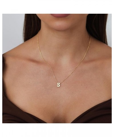 Initial Necklaces for Women, Dainty Gold Letter Necklace 14k Gold Plated Personalized Tiny Initial Pendant Necklace Monogram ...