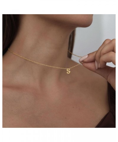 Initial Necklaces for Women, Dainty Gold Letter Necklace 14k Gold Plated Personalized Tiny Initial Pendant Necklace Monogram ...